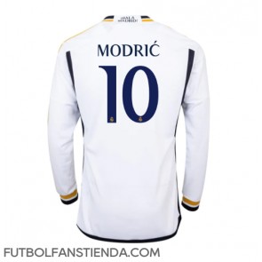 Real Madrid Luka Modric #10 Primera Equipación 2023-24 Manga Larga
